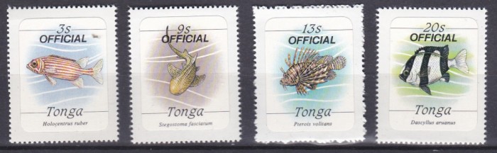 DB1 Fauna Marina Pesti Tonga Autoadezive 4 valori MNH