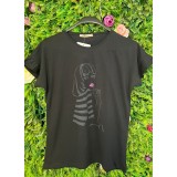 Tricou Negru din Bumbac, Signorina