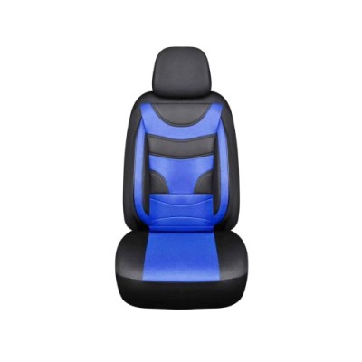 Huse Auto Universale 11 Piese Negru cu Albastru Compatibile Scaune Fata si Spate Cod: HNG1321-4 Automotive TrustedCars foto