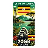 eSIM Uganda, 20GB, 30 Days, Standard