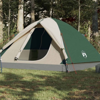 Cort de camping cupolă 6 persoane, verde, impermeabil foto
