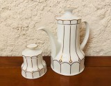 CAFETIERA SI ZAHARNITA DIN PORTELAN FIN, CU MARCAJ BAVARIA VOHENSTRAUSS JOHANN SELTMANN