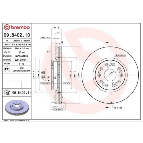 Set disc frana Lexus Gs ( S16) 08.97-12.04, Gs (Jzs147) 01.93-08.97, Is I ( E1) 04.99-07.05, Is Sportcross ( E1) 10.01-10.05, Ls ( F1) 09.89-12.95, S