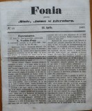 Foaia pentru minte , inima si literatura , nr. 14 , 1863 , Brasov , I. Muresanu