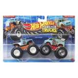 Hot wheels monster truck set 2 masini poo poo platter si fruit smasher scara 1 la 64