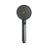 Para de dus rotunda pentru baie, 5 functii, negru mat, 85 x 220 mm