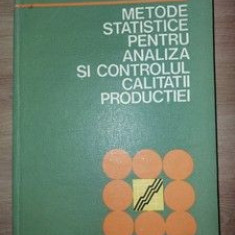 Metode statistice pentru analiza si controlul calitatii productiei- Tudor Baron