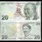 TURCIA 20 LIRE 2009 ( 2022 ) prefix G , UNC [1] P- 224 f , necirculata