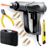 Cumpara ieftin Set Pistol Lipit Plastic 70W, Incalzire 3 Secunde, 400&deg;C, LED, Sudura Plastic, 800 Capse, Cutter, Cleste, Valiza, Negru