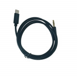 Cablu cu conector jack 3.5 mm la USB-C, 100 cm, in blister, negru