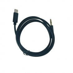 Cablu cu conector jack 3.5 mm la USB-C, 100 cm, in blister, negru foto