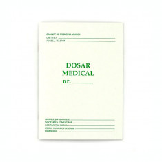 Dosar medical, format A5, orientare portret, 8 file