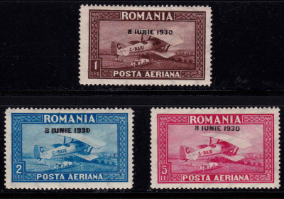 RO 1930 LP 84 &amp;quot;C.Raiu PA 8 IUNIE 1930&amp;quot;, urme de sarniera, tiraj 1300 serii, MLH foto