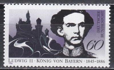 Germania 1986 - 100 de ani de la moartea regelui Ludwig al II-lea al Bayern, MNH foto