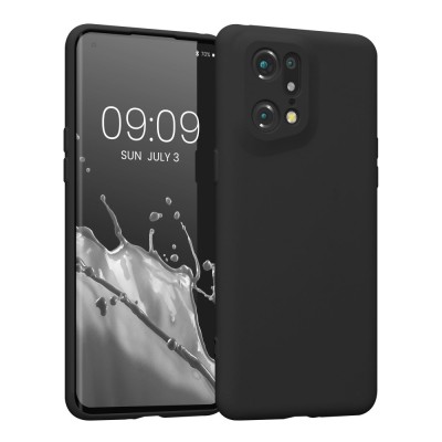 Husa Kwmobile pentru OPPO Find X5 Pro, Silicon, Negru, 57631.47 foto