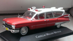 Macheta Cadillac Miller Meteor Ambulanta 1959 - Atlas 1/43 foto