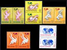 1967 LP655 serie Campionatele Mondiale de Lupte Greco-Romane (perechi) MNH foto