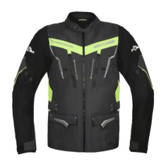 Geacă moto textilă impermeabilă cu protecții CE Level 2 &ndash; Geacă touring all-season, cu ventilație și mesadă termică detașabilă