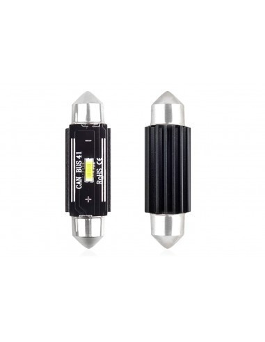 Set 2 bec led auto C5W Canbus cu 1Smd UltraBright 41mm 12/24v