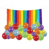 Set Decorativ Petrecere, Multicolor, 50 Baloane, Latex, Banner Colorat, Oem