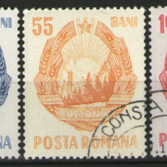 Romania 1967 - Stema României, serie stampilata