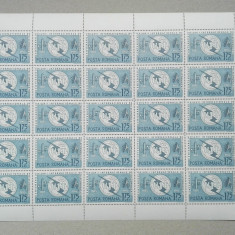 TIMBRE ROMÂNIA LP607/1965 CENTENARUL U.I.T.- COALĂ 25 de timbre MNH