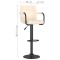 Scaun de bar, crem, material textil - 9