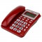 Telefon FIX, ID apelant, FSK/DTMF, calculator, calendar, memorie, OHO - Rosu