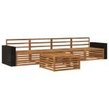 vidaXL Set de canapele de exterior 5 pcs natural Lemn Solid de Acacia 3383002