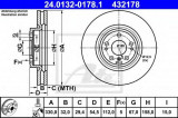 Disc frana MERCEDES M-CLASS (W166) (2011 - 2016) ATE 24.0132-0178.1