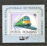 Romania 1979 Expo transport Hamburg, perf. sheet, used Z.017