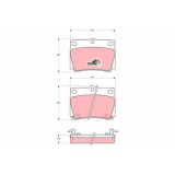 Placute frana Mitsubishi Pajero 2 Canvas Top (V2 W, Pajero 3 (V7 W, Pajero 3 Canvas Top (V6 W, Pajero Sport 1 (K7, Pajero Sport 3 (Ks ), punte spate,