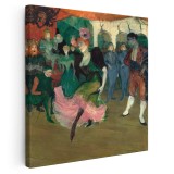 Tablou Marcelle Lender dansand bolero de Lautrec 2128 Tablou canvas pe panza CU RAMA 100x100 cm