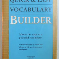 QUICK&amp,EASY VOCABULARY BUILDER , MASTER THE STEPS TO A POWERFUL VOCABULARY ! 1998