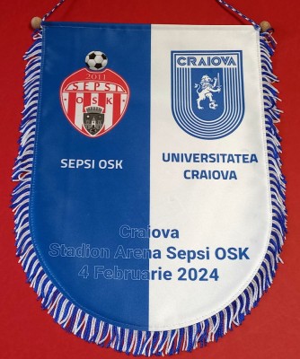 Fanion (protocol) meci fotbal SEPSI OSK - UNIVERSITATEA CRAIOVA (04.02.2024) foto
