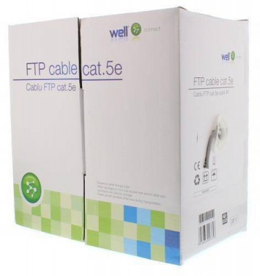 Cablu FTP CAT5e 8 fire din cupru 0.50mm Well foto