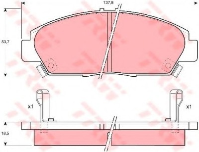 Set placute frana,frana disc HONDA ACCORD VI (CG, CK) (1997 - 2003) TRW GDB1061 foto