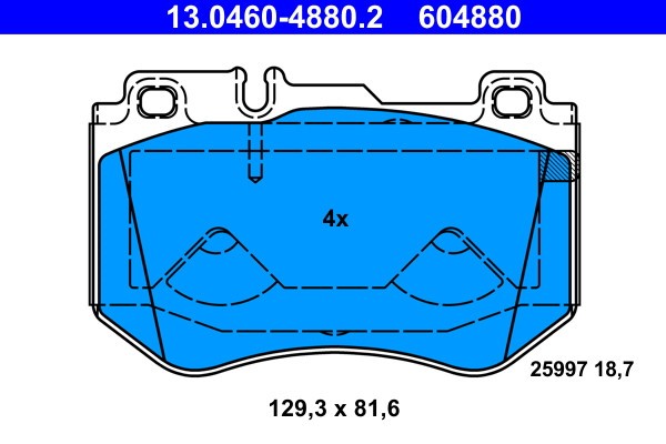 ATE 13.0460-4880.2 set placute frana,frana disc