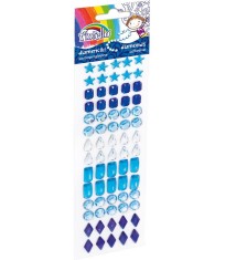 Accesorii creatie 70 pietre pretioase albastre, autoadezive bl,o10-18mm