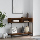 VidaXL Măsuță consolă, stejar maro, 100x30,5x75 cm, lemn prelucrat