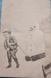 Carte postala, Felicitare din Germania, perioada interbelica