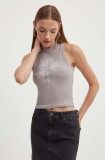 Hollister Co. top femei, culoarea violet, Hollister Co.