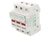 Clemă siguranţe cilindrice 10x38mm pentru şină DIN 30A 600V, Littelfuse
