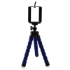Mini trepied flexibil,filet universal 1 4,cu suport de telefon - Albastru, Dactylion