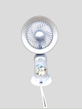 Ventilator Portabil Mini cu LED si USB reincarcabil model Puppy albastru