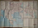 harta autorutiera europa - plansa 5 - anii &#039;70 - dimensiuni 100/68 cm