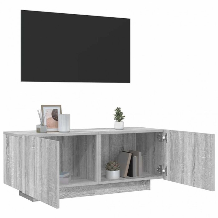vidaXL Comodă TV, gri sonoma, 100x35x40 cm, lemn prelucrat 815718