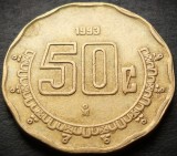 Moneda exotica 50 CENTAVOS - MEXIC, anul 1993 * cod 4576 = excelenta