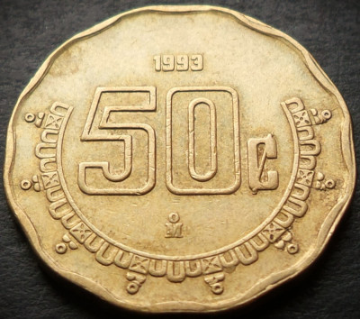 Moneda exotica 50 CENTAVOS - MEXIC, anul 1993 * cod 4576 = excelenta foto