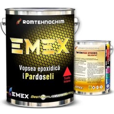 Pachet Vopsea Epoxidica Pardoseala "Emex" - Maro - Bid. 4 Kg + Intaritor 0.85 Kg